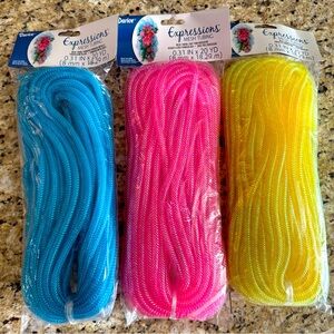 Darice Expressions Mesh Tubing - Blue, Pink, Yellow craft supplies new